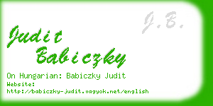 judit babiczky business card